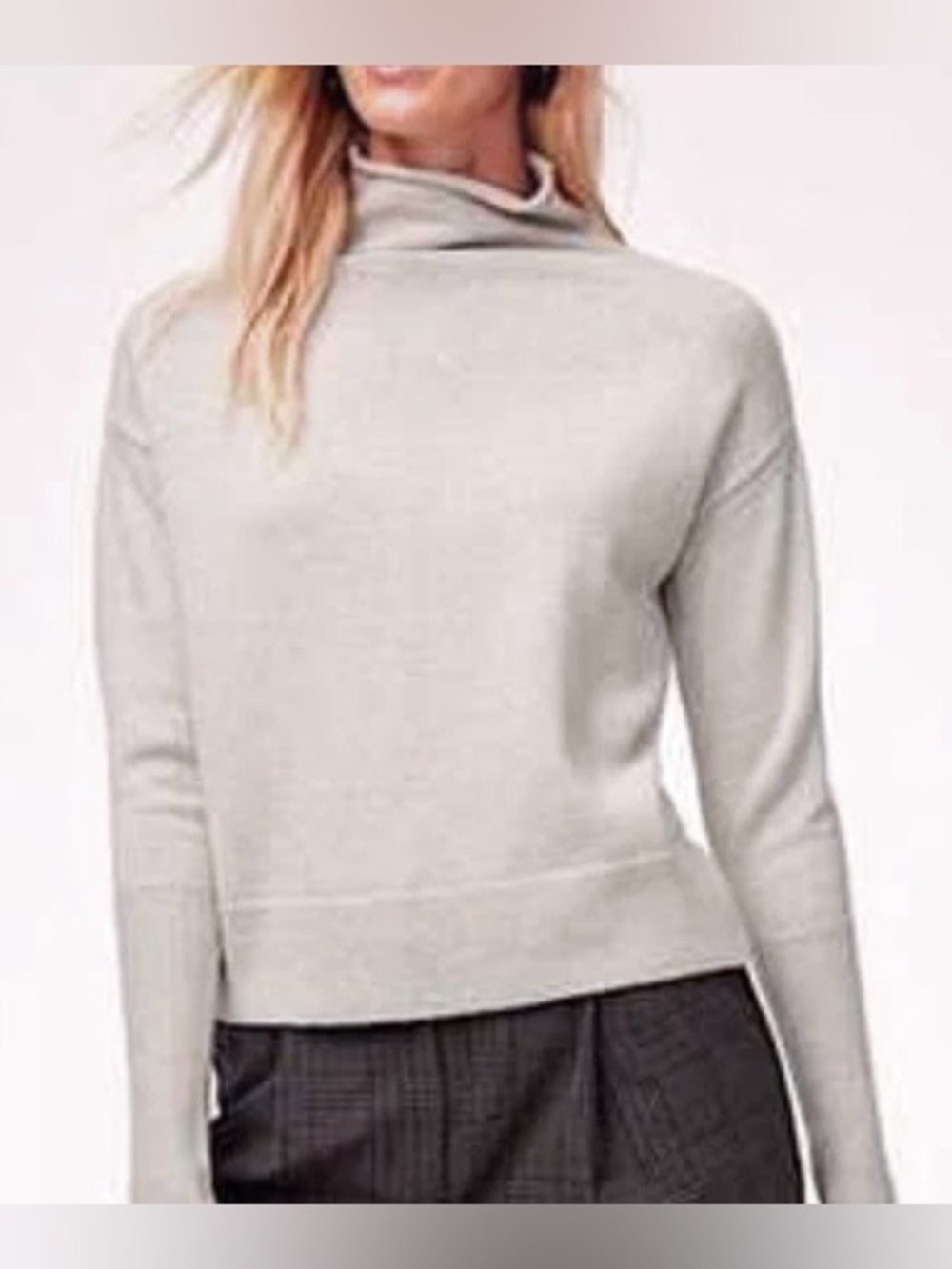 Aritzia Wilfred Cyprie Sweater Women’s Small Gray Knit Pullover Merino Wool Grey